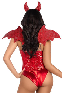 2 Piece Devil Kit, Includes Rhinestone Devil Wings And Horn Headband-Costume Kits-SEXYSHOES.COM