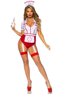 Leg Avenue 2 Piece Nurse Feelgood in Red  from SexyShoes.com