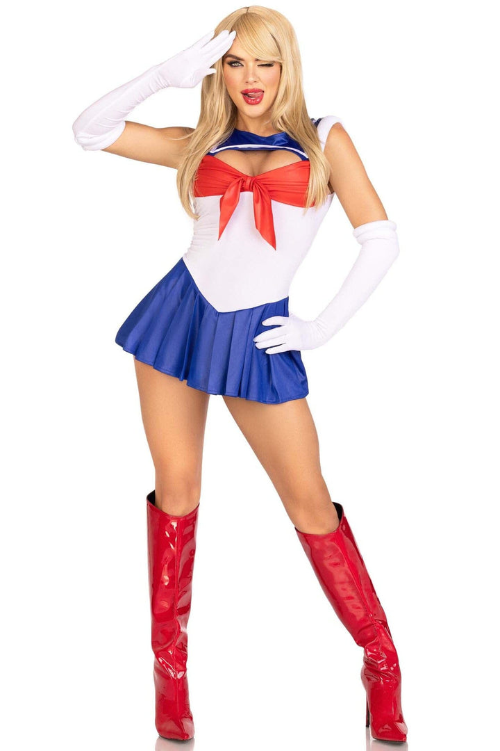 3PC. Sexy Sailor-Uniformed Costumes-SEXYSHOES.COM