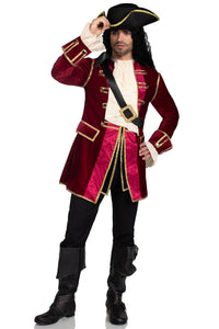 Leg Avenue 4 Piece Pirate Captain Costume Set in Multi  from SexyShoes.com