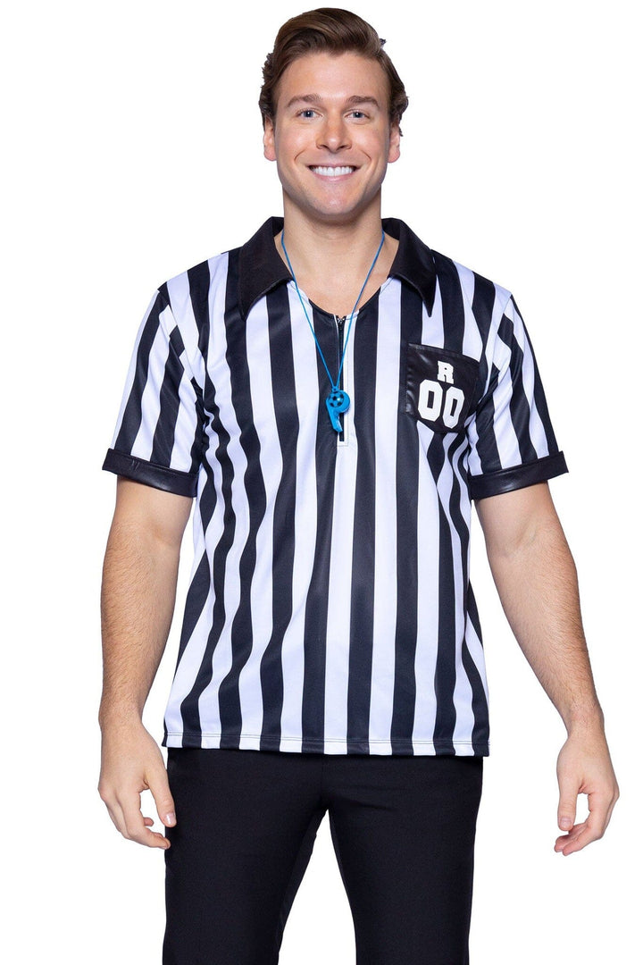 2 Piece Men's Referee Shirts-Uniformed Costumes-SEXYSHOES.COM