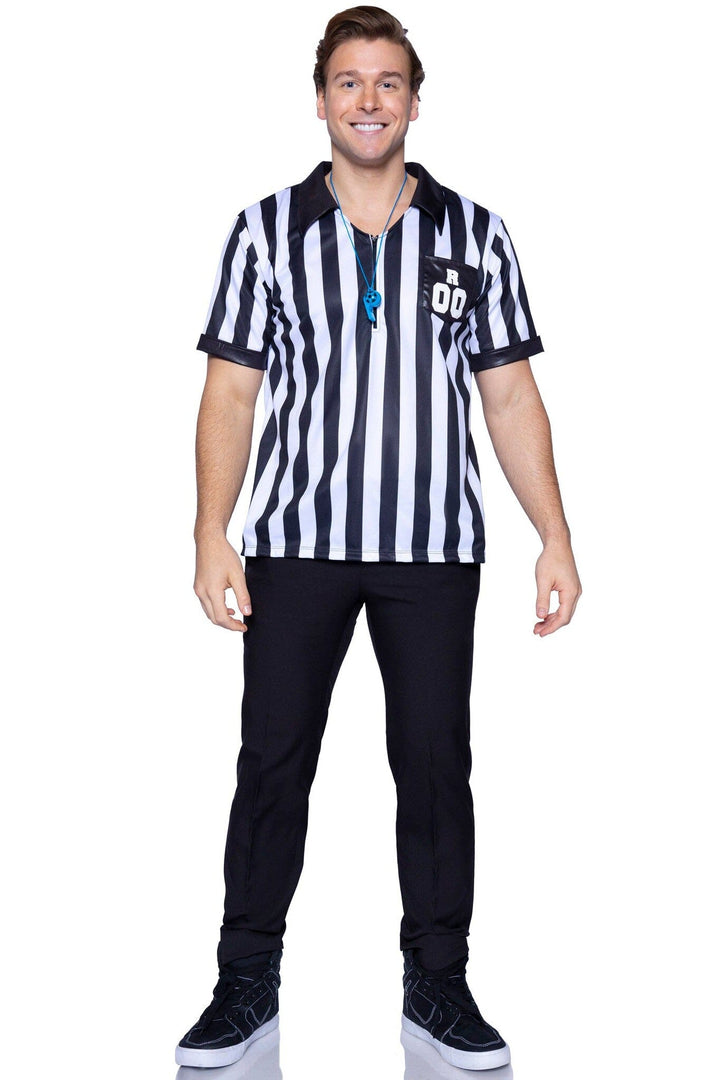2 Piece Men's Referee Shirts-Uniformed Costumes-SEXYSHOES.COM