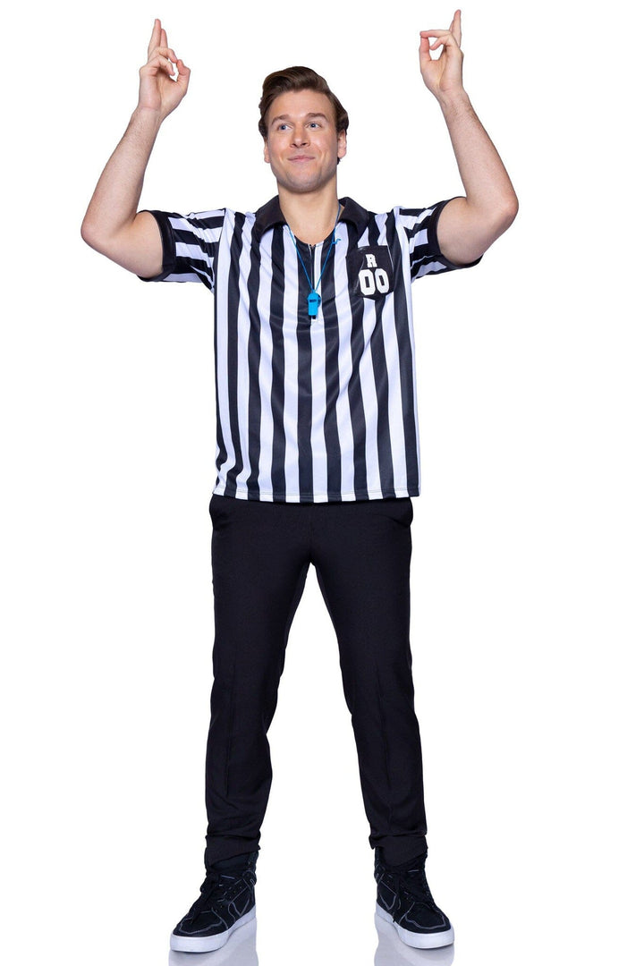 2 Piece Men's Referee Shirts-Uniformed Costumes-SEXYSHOES.COM