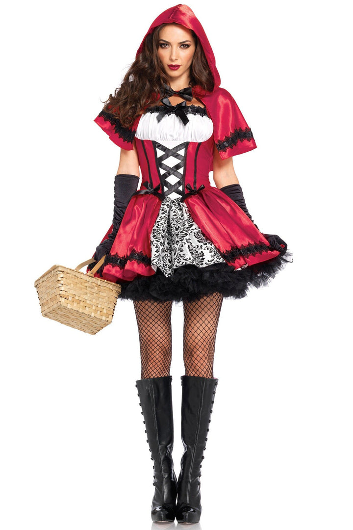 Gothic Red Riding Hood Costume-Fairytale Costumes-SEXYSHOES.COM