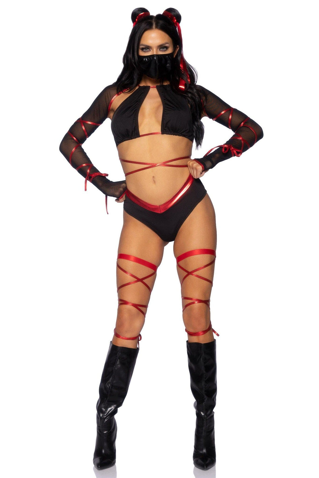 5 Piece Lethal Ninja-Ninja Costumes-SEXYSHOES.COM