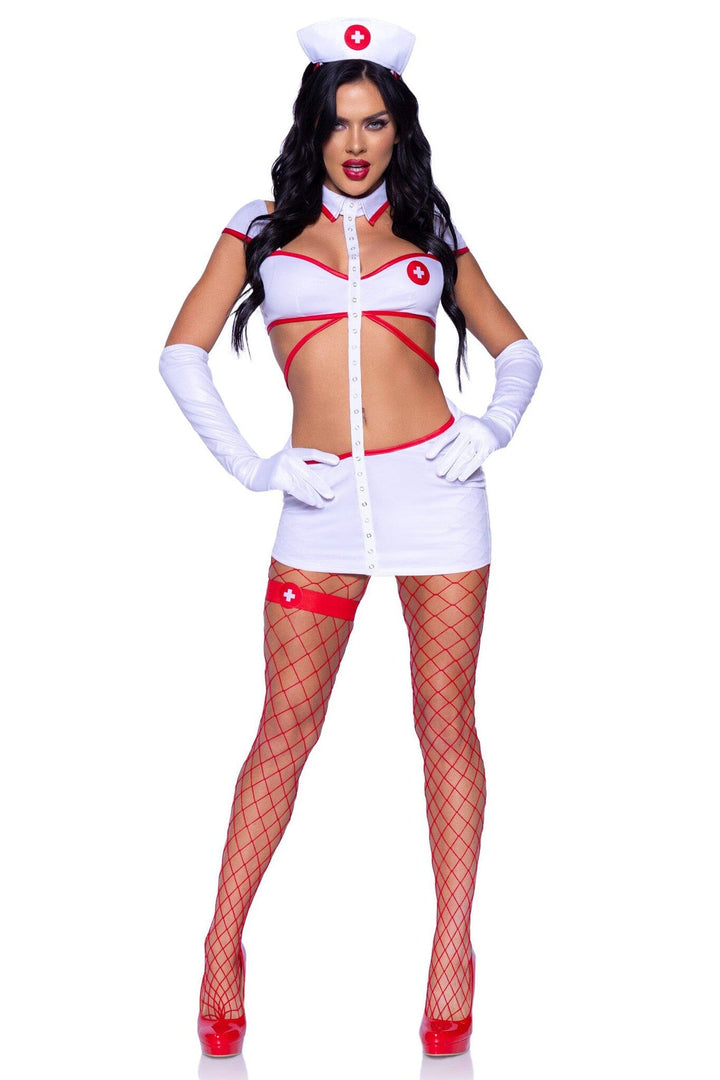 4 Piece Heartstopping Nurse-Nurse Costumes-SEXYSHOES.COM