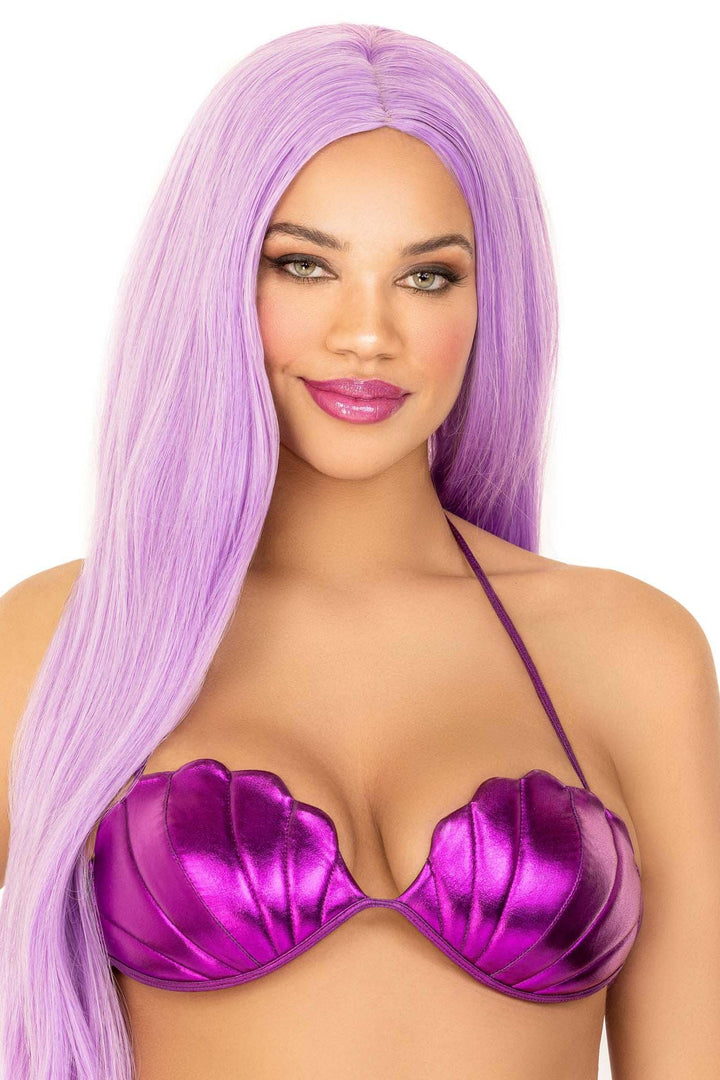 Mermaid Shell Bra Purple-Mermaid Costumes-SEXYSHOES.COM