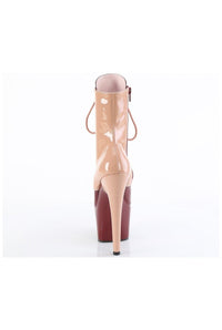 Pleaser ADORE-1020DC Blush Patent Ankle Boot in Blush Patent