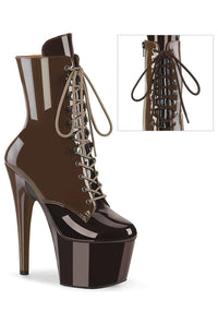 Pleaser ADORE-1020DC Brown Patent Ankle Boot in Brown Patent from SexyShoes.com