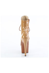 Pleaser ADORE-1020DC Brown Patent Ankle Boot in Brown Patent