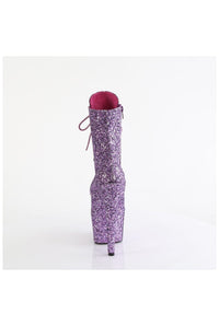 Pleaser ADORE-1020GWR Purple Glitter Ankle Boot in Purple Glitter