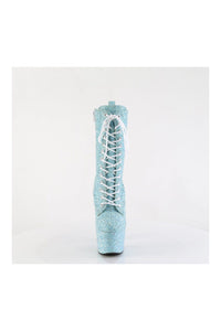 Pleaser ADORE-1040GR Blue Glitter Ankle Boot in Blue Glitter