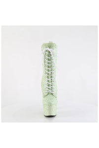 Pleaser ADORE-1040GR Green Glitter Ankle Boot in Green Glitter