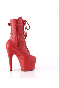 Pleaser ADORE-1043 Red Faux Leather Ankle Boot in Red Faux Leather