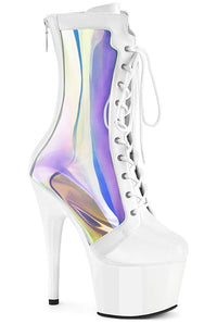 Pleaser ADORE-1047 White Patent Ankle Boot in White Patent from SexyShoes.com