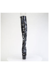 Pleaser ADORE-3019HWR Black Patent Knee Boot in Black Patent