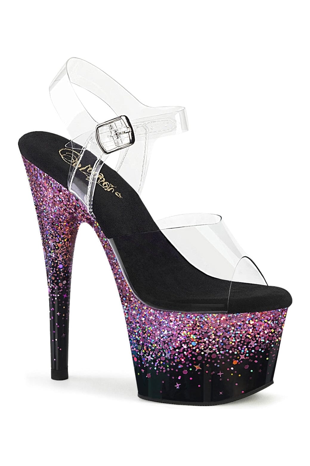 Pleaser ADORE-708SS Clear Vinyl Sandal in Clear Vinyl from SexyShoes.com