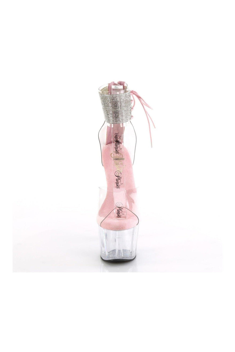 Pleaser ADORE-724RS Clear Vinyl Sandal in Clear Vinyl