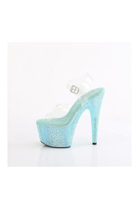 Pleaser BEJEWELED-708RRS Clear Vinyl Sandal in Clear Vinyl