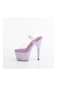 Pleaser BEJEWELED-708RRS Clear Vinyl Sandal in Clear Vinyl