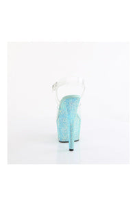 Pleaser BEJEWELED-708RRS Clear Vinyl Sandal in Clear Vinyl