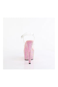 Pleaser BEJEWELED-708RRS Clear Vinyl Sandal in Clear Vinyl