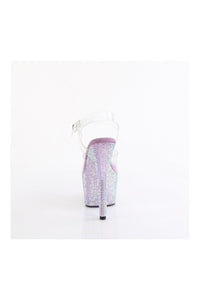 Pleaser BEJEWELED-708RRS Clear Vinyl Sandal in Clear Vinyl