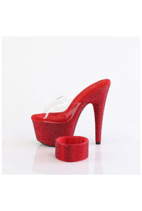 Pleaser BEJEWELED-712RS Clear Vinyl Slide in Clear Vinyl