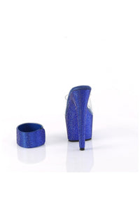 Pleaser BEJEWELED-712RS Clear Vinyl Slide in Clear Vinyl