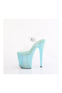 Pleaser BEJEWELED-808RRS Clear Vinyl Sandal in Clear Vinyl