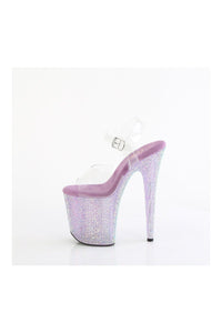 Pleaser BEJEWELED-808RRS Clear Vinyl Sandal in Clear Vinyl