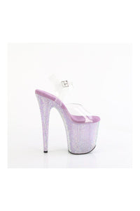 Pleaser BEJEWELED-808RRS Clear Vinyl Sandal in Clear Vinyl