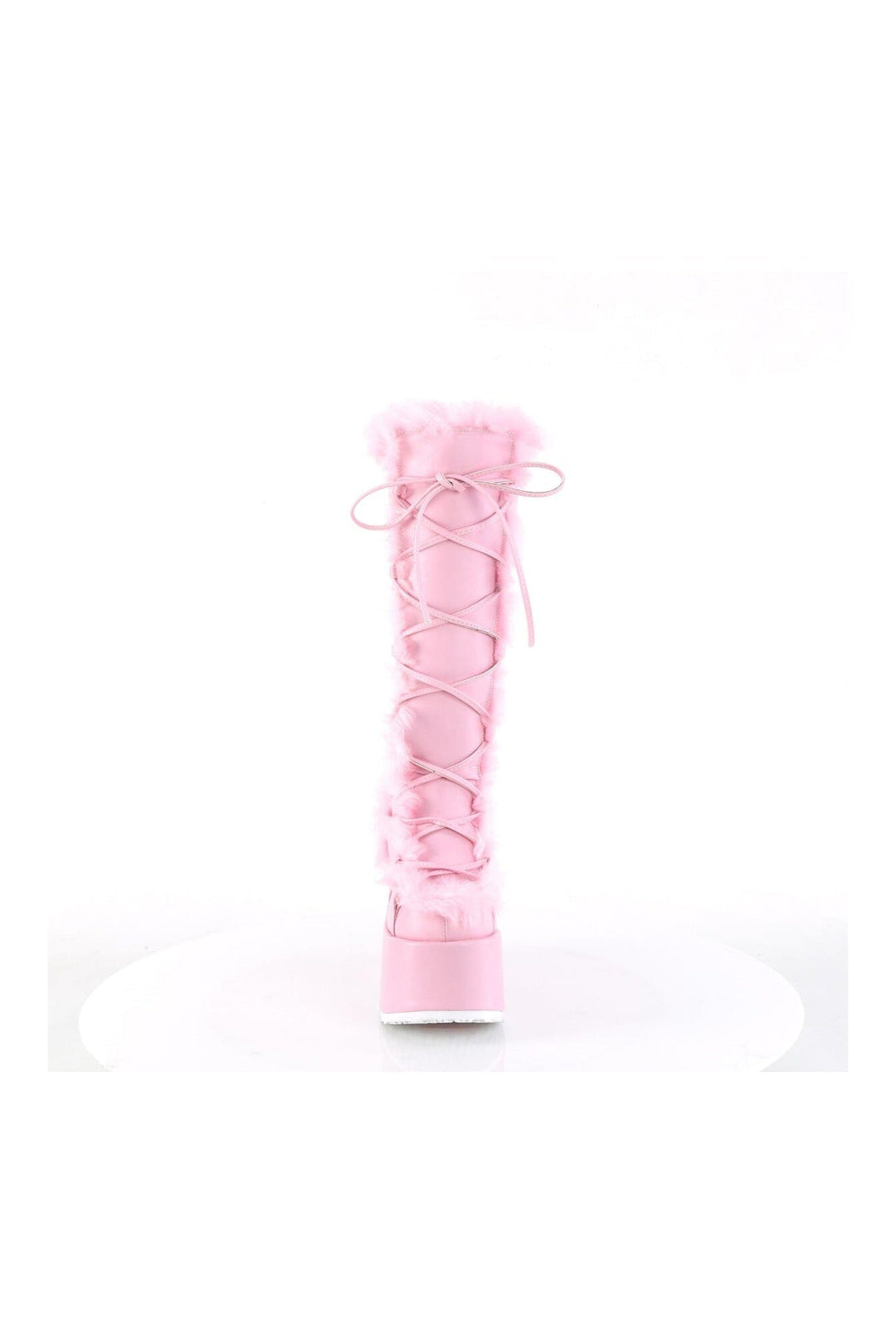 CAMEL-311 Pink Vegan Leather Knee Boot-Knee Boots-SEXYSHOES.COM