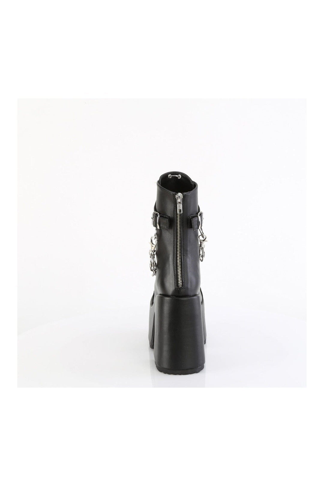 CAMEL-65 Black Vegan Leather Knee boot-Knee Boots-SEXYSHOES.COM