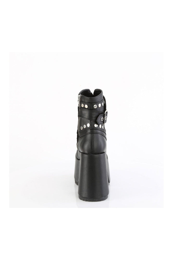 CAMEL-70 Black Vegan Leather Knee boot-Knee Boots-SEXYSHOES.COM