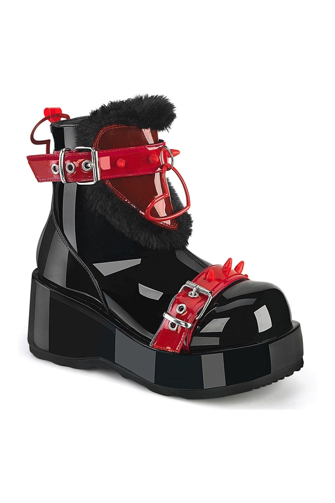 CUBBY-57 Black Patent Ankle Boot-Ankle Boots-SEXYSHOES.COM