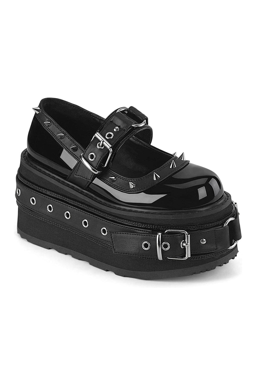 DAMNED-20 Black Vegan Leather Mary Jane-Mary Janes-SEXYSHOES.COM
