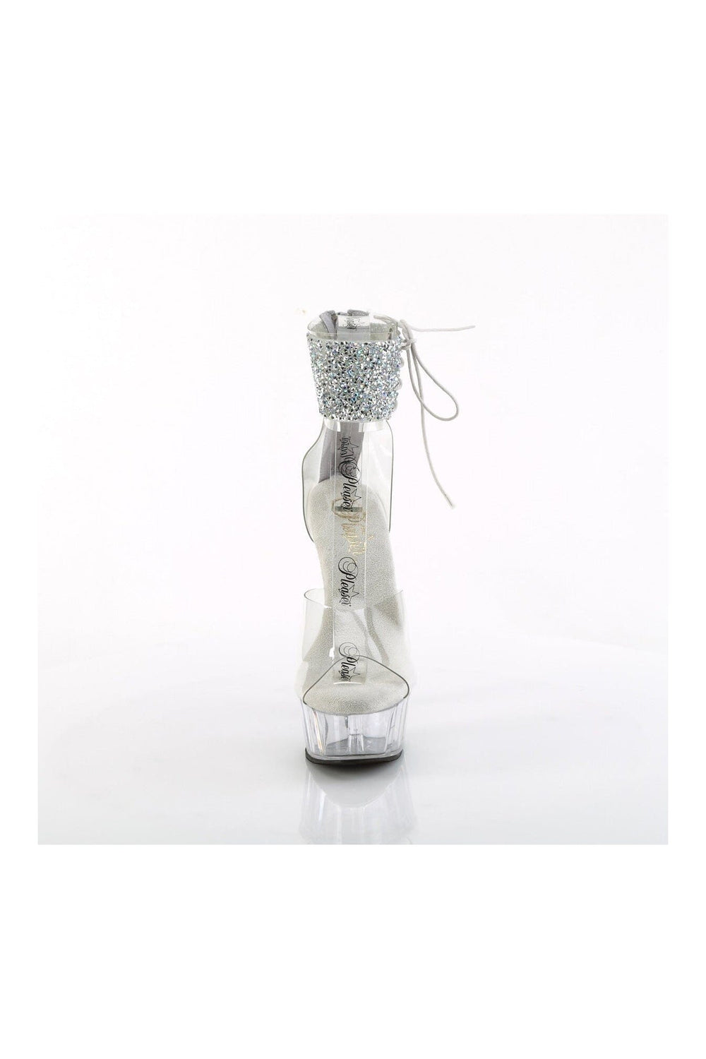 Pleaser DELIGHT-624RS-02 Clear Vinyl Sandal in Clear Vinyl