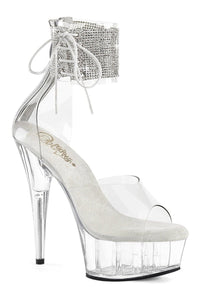 Pleaser DELIGHT-624RS Clear Vinyl Sandal in Clear Vinyl from SexyShoes.com