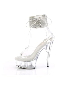 Pleaser DELIGHT-624RS Clear Vinyl Sandal in Clear Vinyl