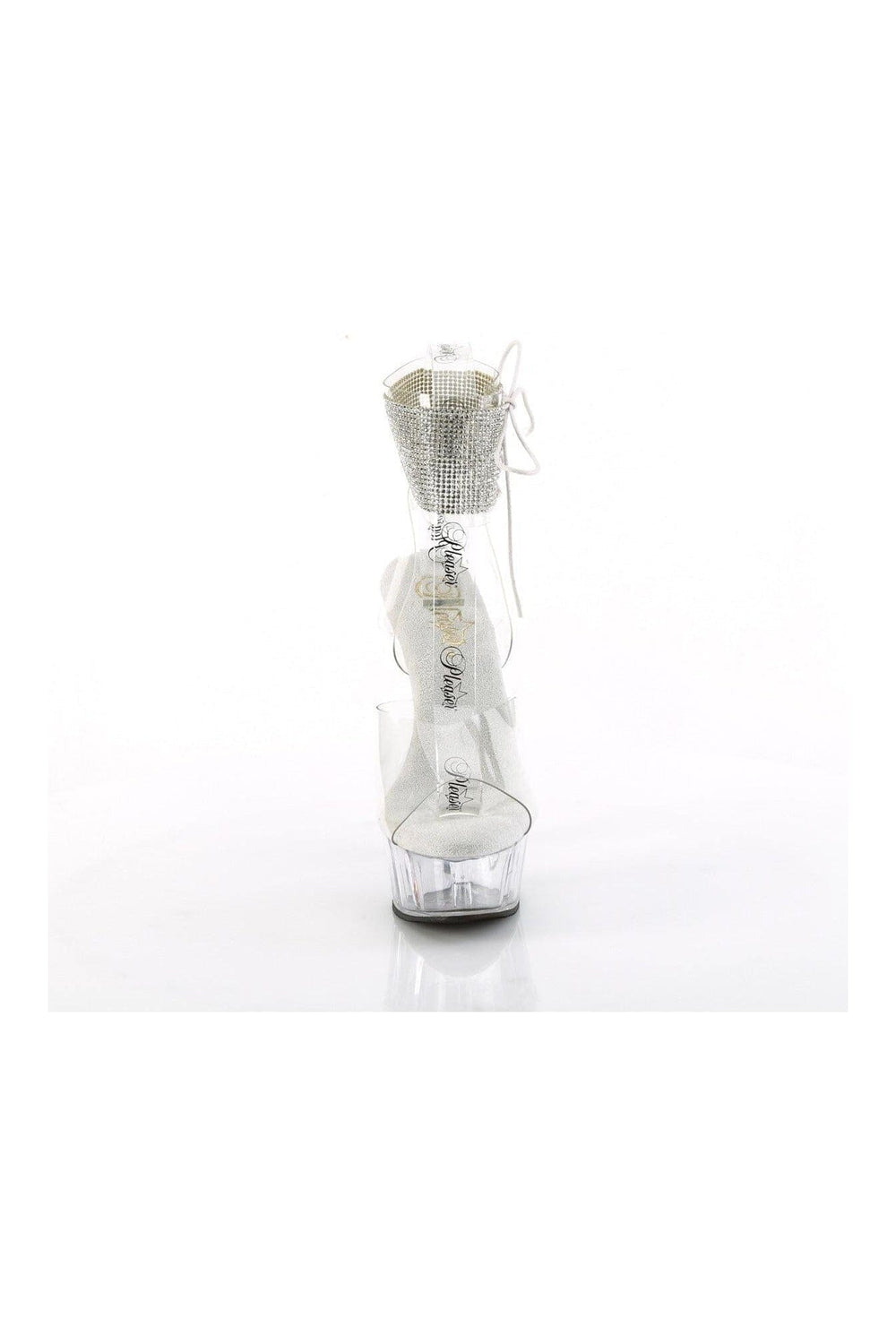 Pleaser DELIGHT-691-2RS Clear Vinyl Sandal in Clear Vinyl