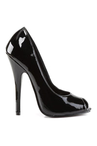 Devious DOMINA-212 Black Patent Pump in Black Patent