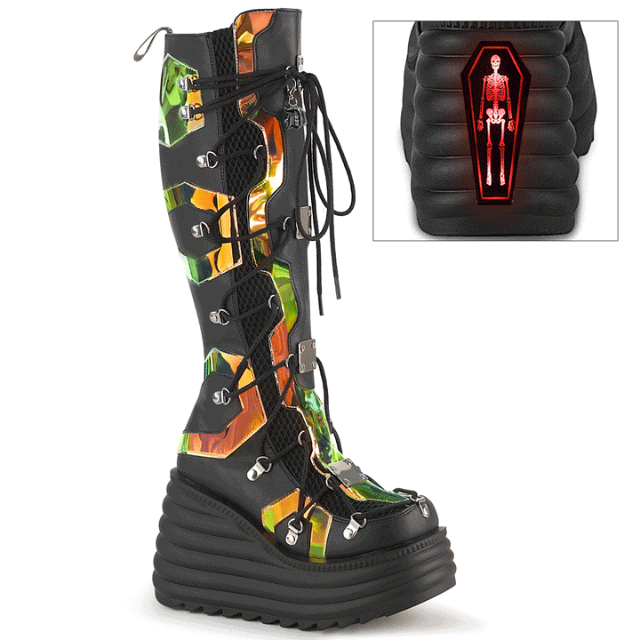 Demonia BLAZE-152 Knee Boot-Knee Boots-SEXYSHOES.COM