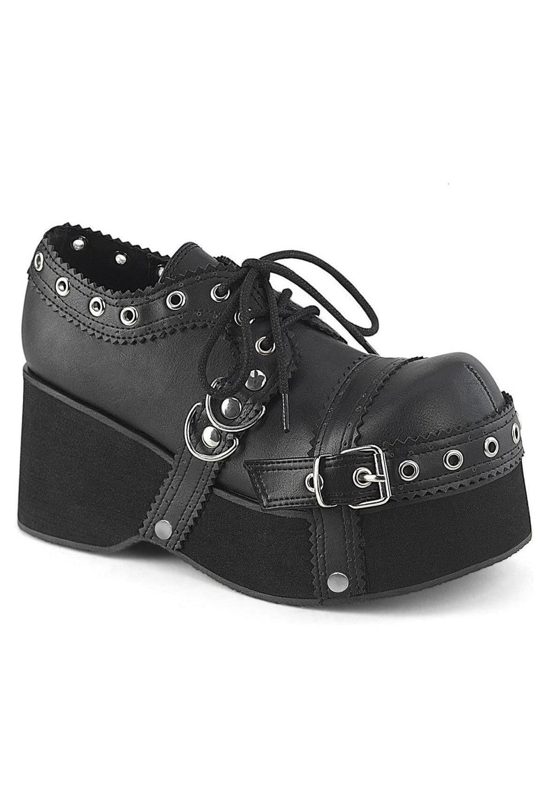 Demonia  DANK-28 Oxford Shoe in Black Faux Leather from SexyShoes.com