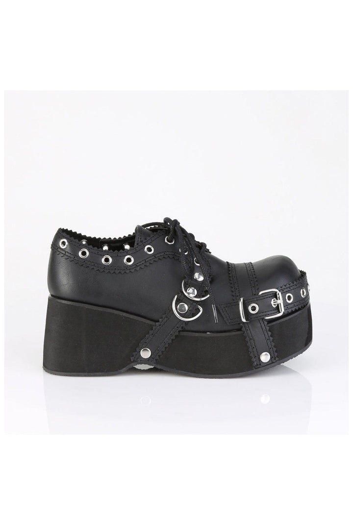 Demonia  DANK-28 Oxford Shoe in Black Faux Leather