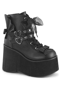 Demonia  KERA-55 Ankle Boot in Black Faux Leather from SexyShoes.com
