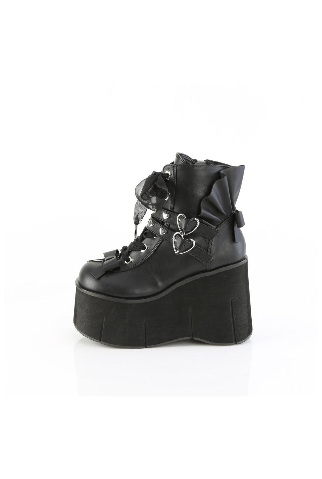 Demonia  KERA-55 Ankle Boot in Black Faux Leather