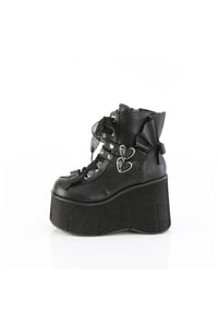 Demonia  KERA-55 Ankle Boot in Black Faux Leather