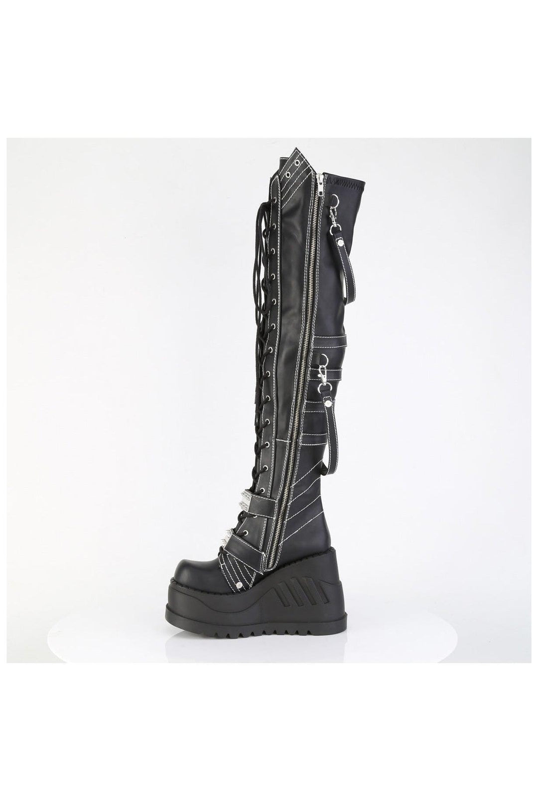 Demonia STOMP-310 Thigh Boot-Thigh Boots-SEXYSHOES.COM