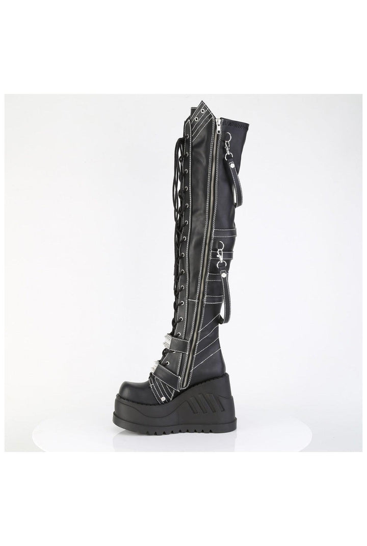 Demonia STOMP-310 Thigh Boot-Thigh Boots-SEXYSHOES.COM